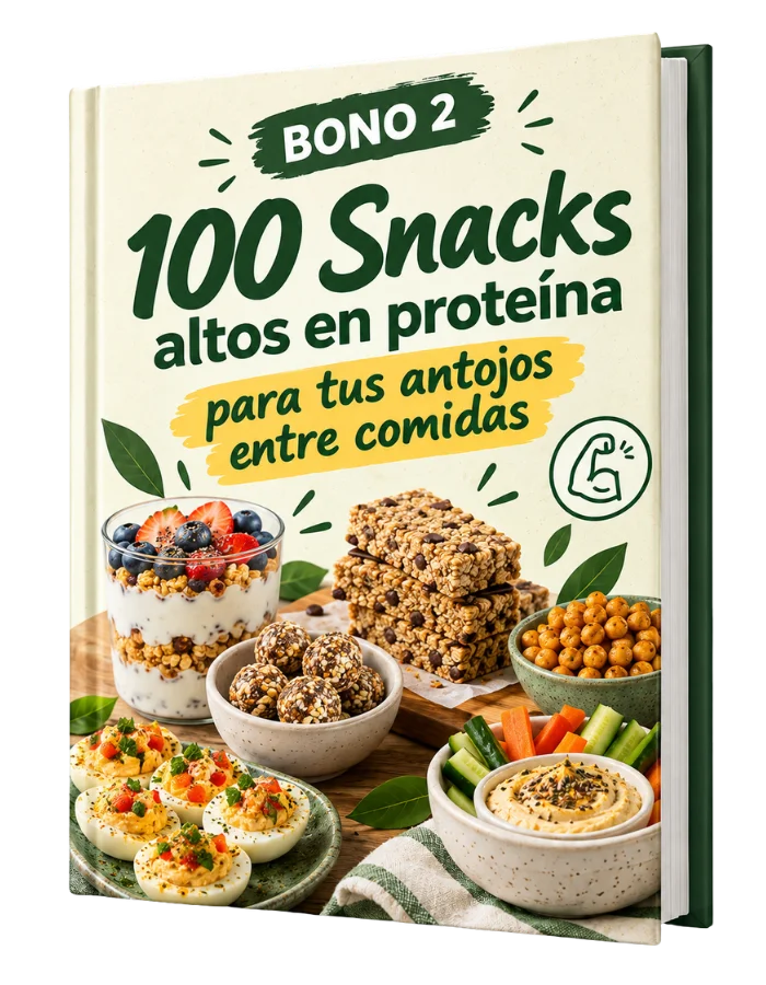 Recetario digital de snacks altos en proteína
